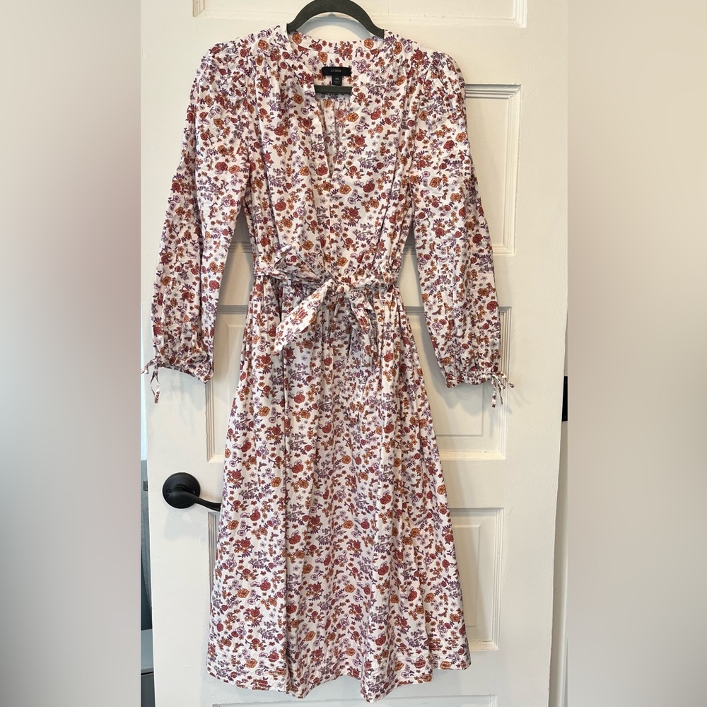 J. Crew Tie-Waist V-neck Dress